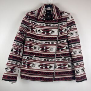 Aztec Jacket Forever 21‎ Women Small Southwest Full Zip Woven Wool Blend Tribal